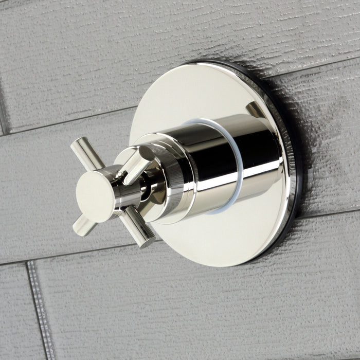 Kingston Sona KS3036DX - Concord Single-Handle Three-Way Diverter Valve with Round Trim Kit, Polished Nickel