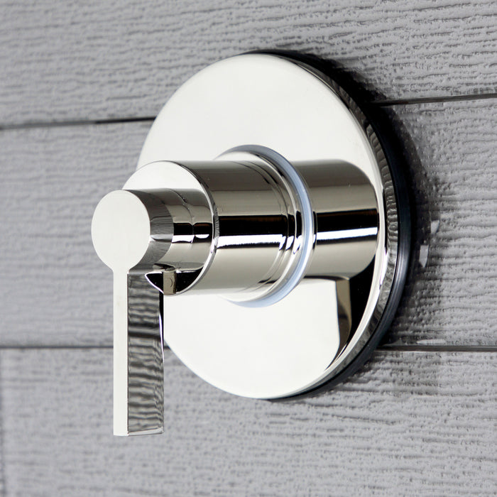 Kingston Sona KS3036NDL - NuvoFusion Single-Handle Three-Way Diverter Valve with Round Trim Kit, Polished Nickel