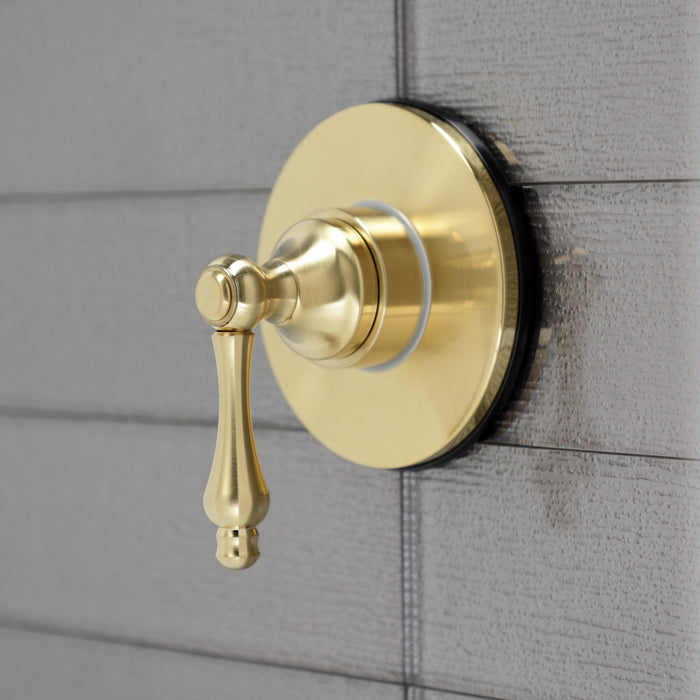 KS3037AL Single-Handle Three-Way Diverter Valve with Round Trim Kit, Brushed Brass