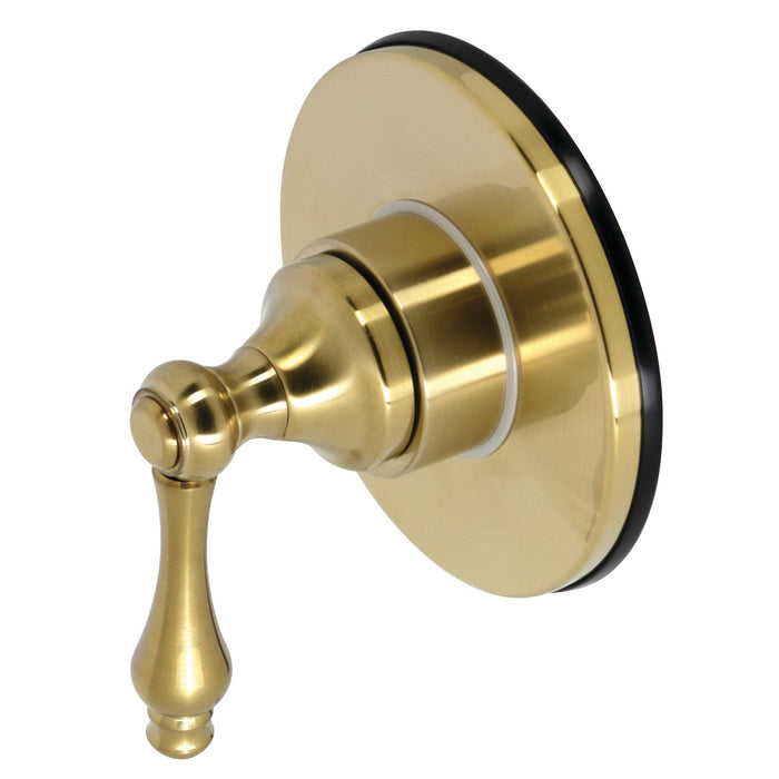 KS3037AL Single-Handle Three-Way Diverter Valve with Round Trim Kit, Brushed Brass