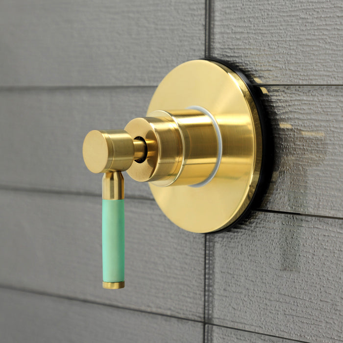 Kingston Sona KS3037DKL - Kaiser Single-Handle Three-Way Diverter Valve with Round Trim Kit, Brushed Brass