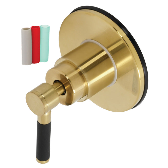 Kingston Sona KS3037DKL - Kaiser Single-Handle Three-Way Diverter Valve with Round Trim Kit, Brushed Brass