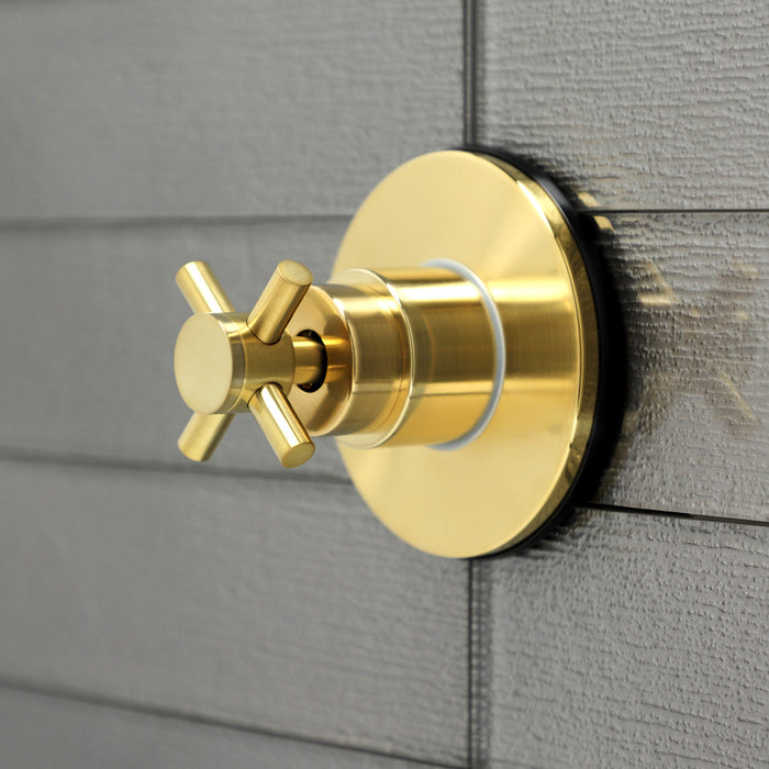 Kingston Sona KS3037DX - Concord Single-Handle Three-Way Diverter Valve with Round Trim Kit, Brushed Brass