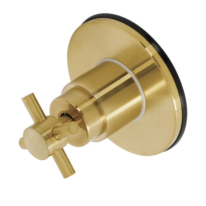 Kingston Sona KS3037DX - Concord Single-Handle Three-Way Diverter Valve with Round Trim Kit, Brushed Brass