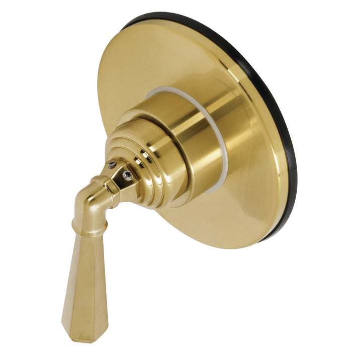 Kingston Tulare KS3037HL - Metropolitan Single-Handle Three-Way Diverter Valve with Round Trim Kit, Brushed Brass
