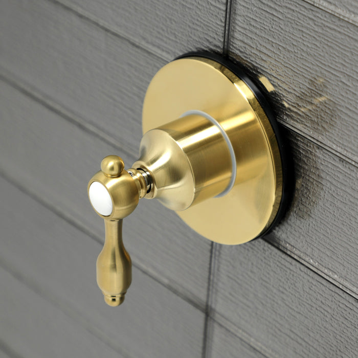 Kingston Heirloom KS3037TAL - Tudor Single-Handle Three-Way Diverter Valve with Round Trim Kit, Brushed Brass