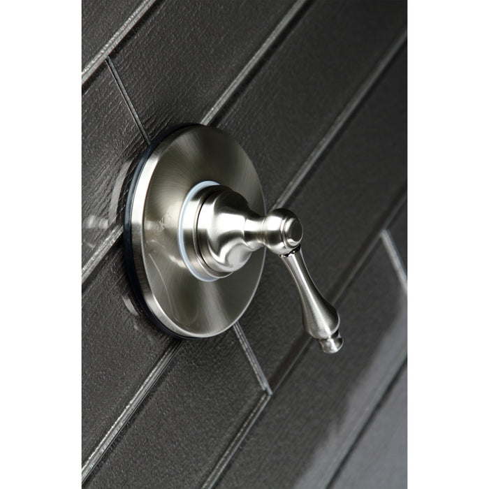 Restoration KS3038AL Single-Handle Three-Way Diverter Valve with Round Trim Kit, Brushed Nickel