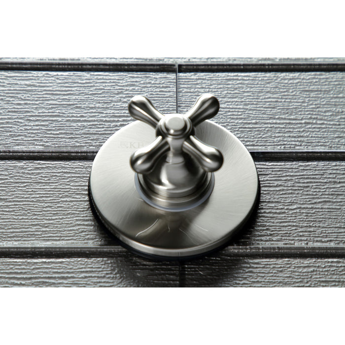 Kingston Heirloom KS3038AX - Restoration Single-Handle Three-Way Diverter Valve with Round Trim Kit, Brushed Nickel