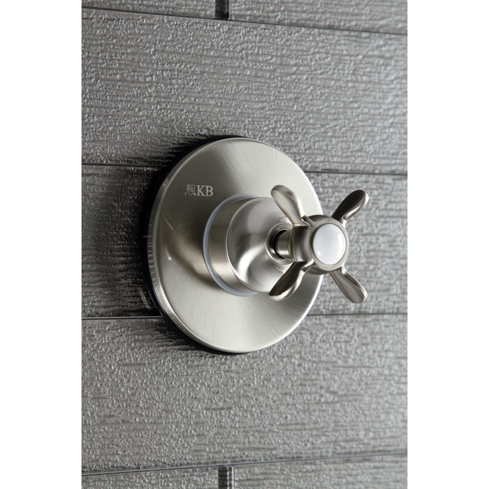 Kingston Tulare KS3038BEX - Essex Single-Handle Three-Way Diverter Valve with Round Trim Kit, Brushed Nickel
