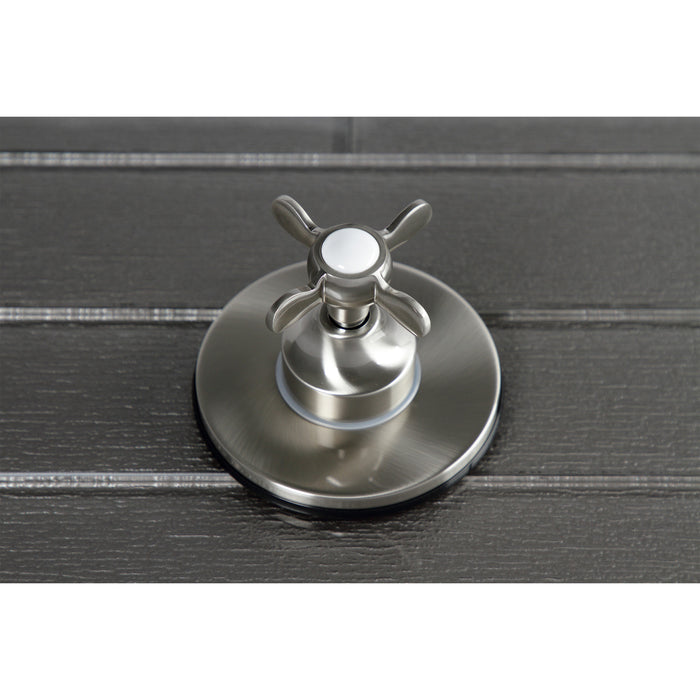 Kingston Tulare KS3038BEX - Essex Single-Handle Three-Way Diverter Valve with Round Trim Kit, Brushed Nickel