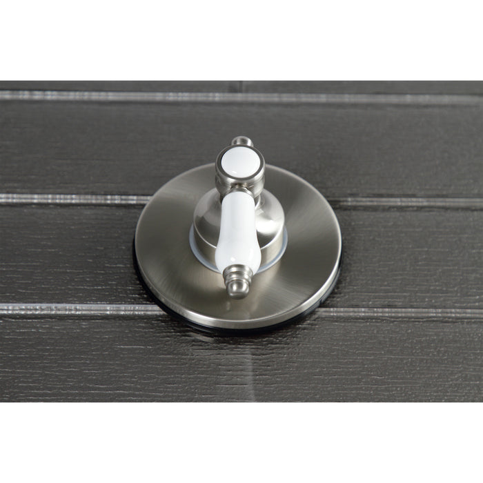 Kingston Heirloom KS3038BPL - Bel-Air Single-Handle Three-Way Diverter Valve with Round Trim Kit, Brushed Nickel