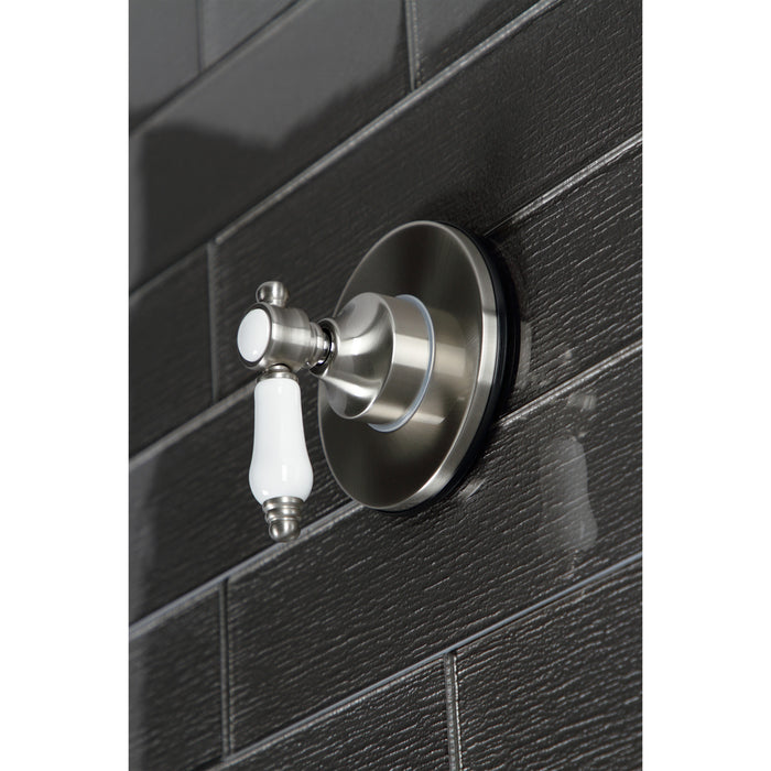 Kingston Heirloom KS3038BPL - Bel-Air Single-Handle Three-Way Diverter Valve with Round Trim Kit, Brushed Nickel