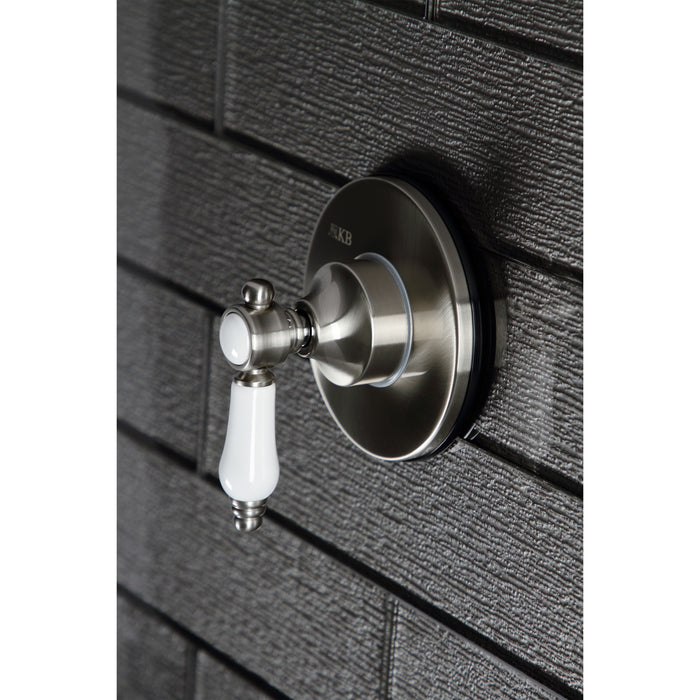 Kingston Heirloom KS3038BPL - Bel-Air Single-Handle Three-Way Diverter Valve with Round Trim Kit, Brushed Nickel