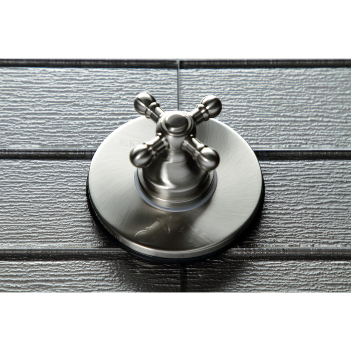 Kingston Heirloom KS3038BX - Metropolitan Single-Handle Three-Way Diverter Valve with Round Trim Kit, Brushed Nickel