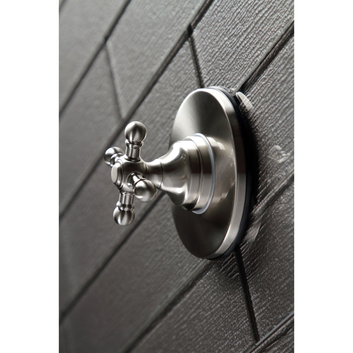 Kingston Heirloom KS3038BX - Metropolitan Single-Handle Three-Way Diverter Valve with Round Trim Kit, Brushed Nickel