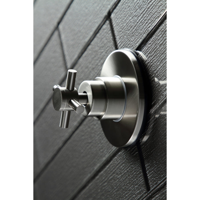 Kingston Sona KS3038DX - Concord Single-Handle Three-Way Diverter Valve with Round Trim Kit, Brushed Nickel