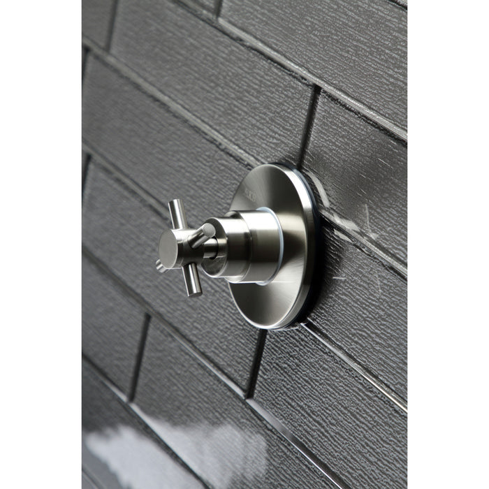Kingston Sona KS3038DX - Concord Single-Handle Three-Way Diverter Valve with Round Trim Kit, Brushed Nickel