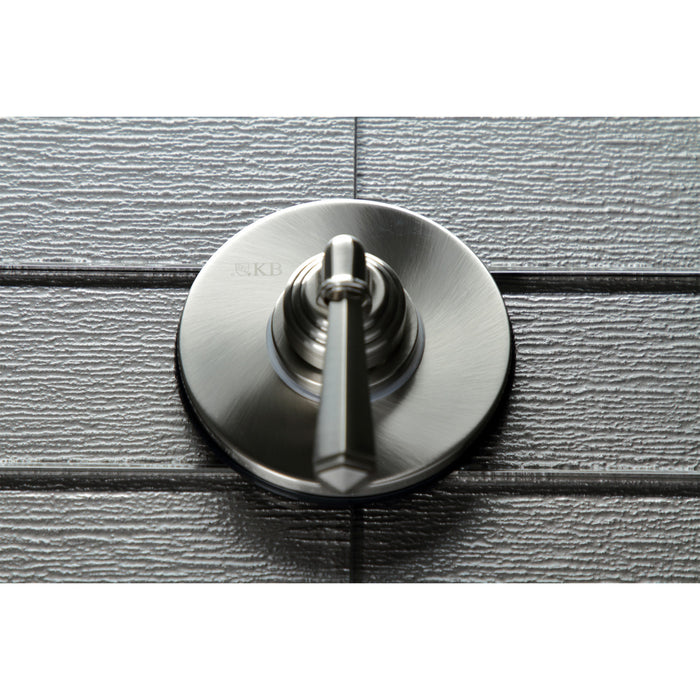 Kingston Tulare KS3038HL - Metropolitan Single-Handle Three-Way Diverter Valve with Round Trim Kit, Brushed Nickel