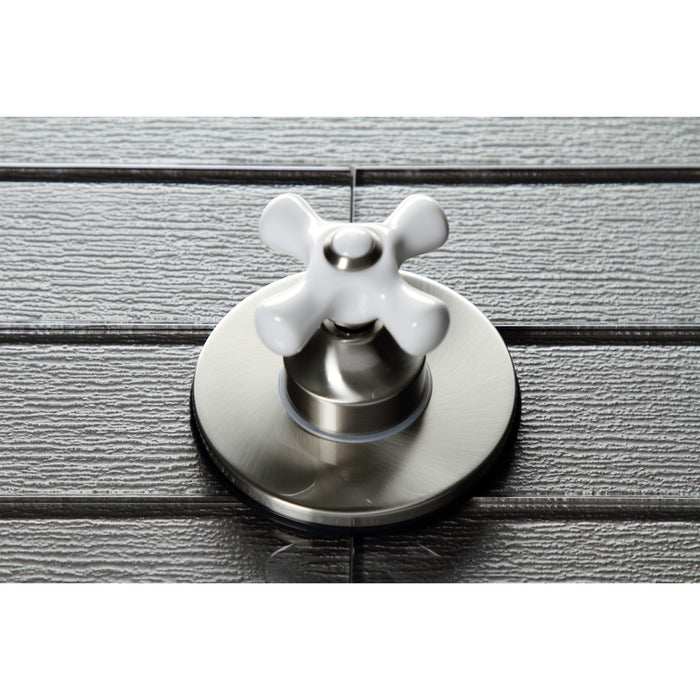 Kingston Heirloom KS3038PX - Restoration Single-Handle Three-Way Diverter Valve with Round Trim Kit, Brushed Nickel