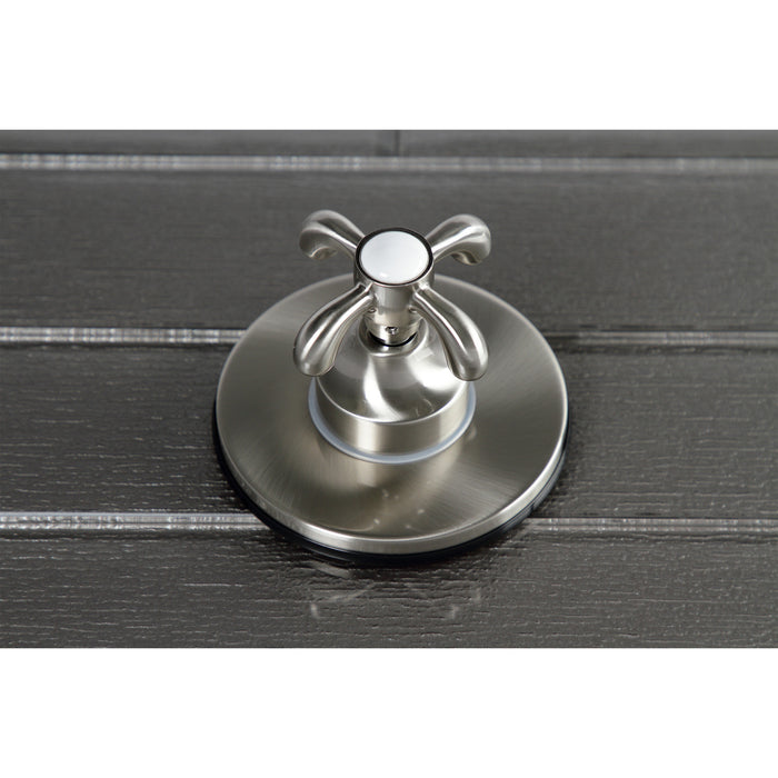 Kingston Heirloom KS3038TX - French Country Single-Handle Three-Way Diverter Valve with Round Trim Kit, Brushed Nickel