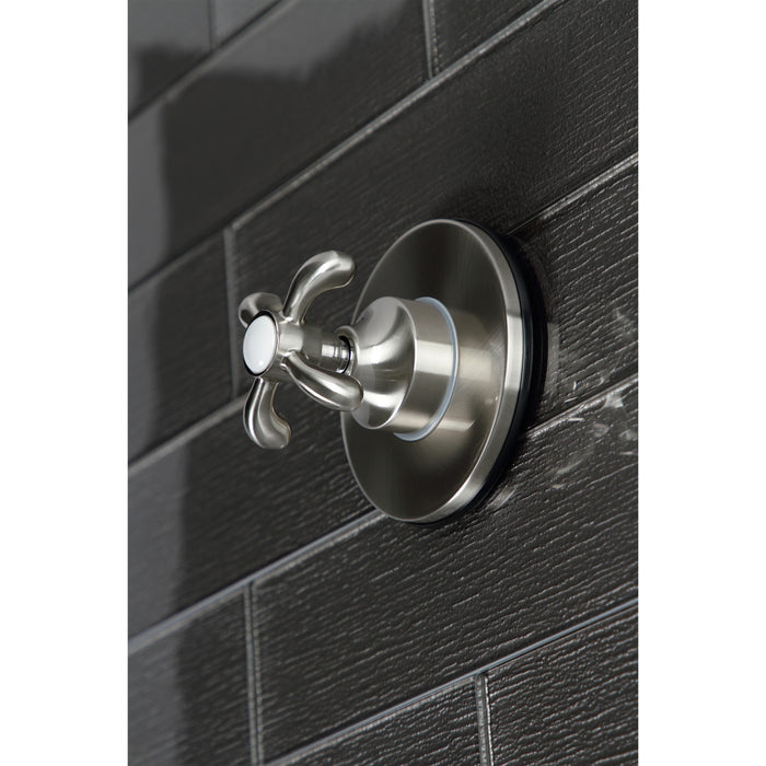 Kingston Heirloom KS3038TX - French Country Single-Handle Three-Way Diverter Valve with Round Trim Kit, Brushed Nickel