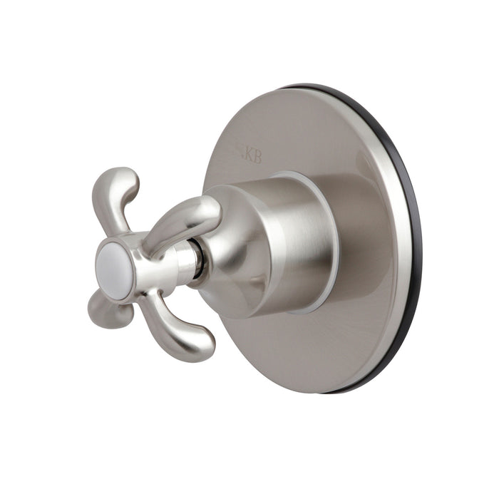 Kingston Heirloom KS3038TX - French Country Single-Handle Three-Way Diverter Valve with Round Trim Kit, Brushed Nickel