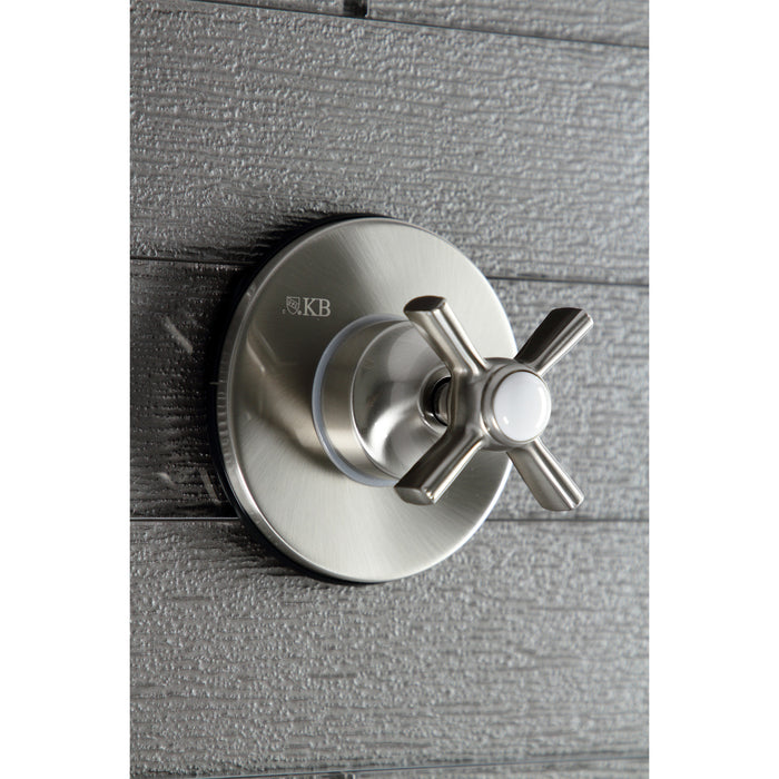 Kingston Tulare KS3038ZX - Millennium Single-Handle Three-Way Diverter Valve with Round Trim Kit, Brushed Nickel