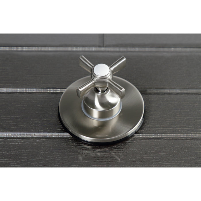 Kingston Tulare KS3038ZX - Millennium Single-Handle Three-Way Diverter Valve with Round Trim Kit, Brushed Nickel