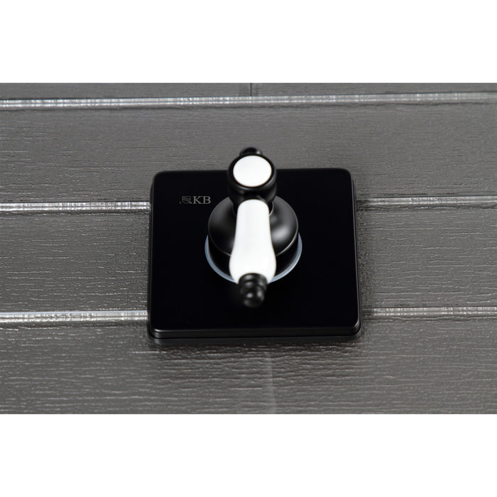 Kingston Heirloom KS3040BPL - Bel-Air Single-Handle Three-Way Diverter Valve with Square Trim Kit, Matte Black