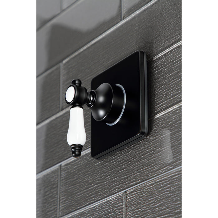 Kingston Heirloom KS3040BPL - Bel-Air Single-Handle Three-Way Diverter Valve with Square Trim Kit, Matte Black