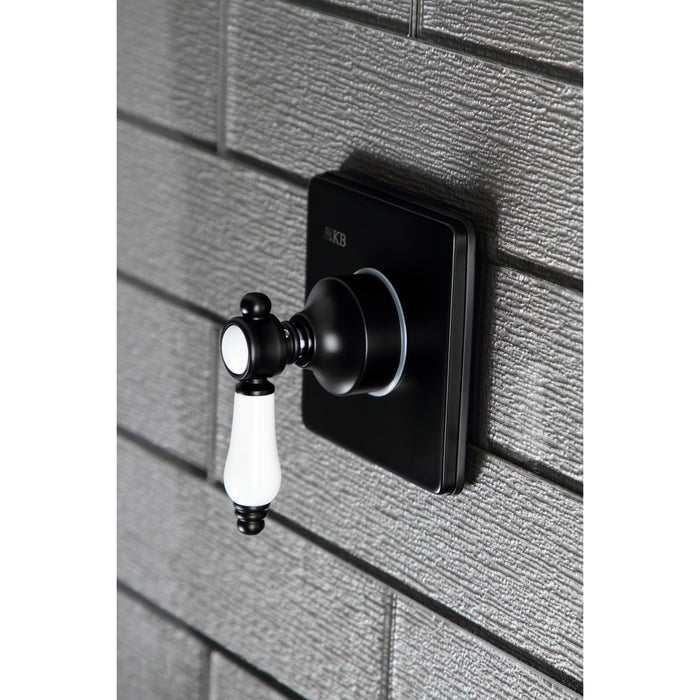 Kingston Heirloom KS3040BPL - Bel-Air Single-Handle Three-Way Diverter Valve with Square Trim Kit, Matte Black