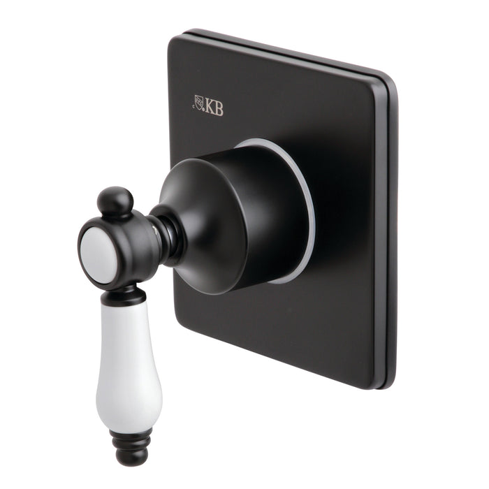 Kingston Heirloom KS3040BPL - Bel-Air Single-Handle Three-Way Diverter Valve with Square Trim Kit, Matte Black