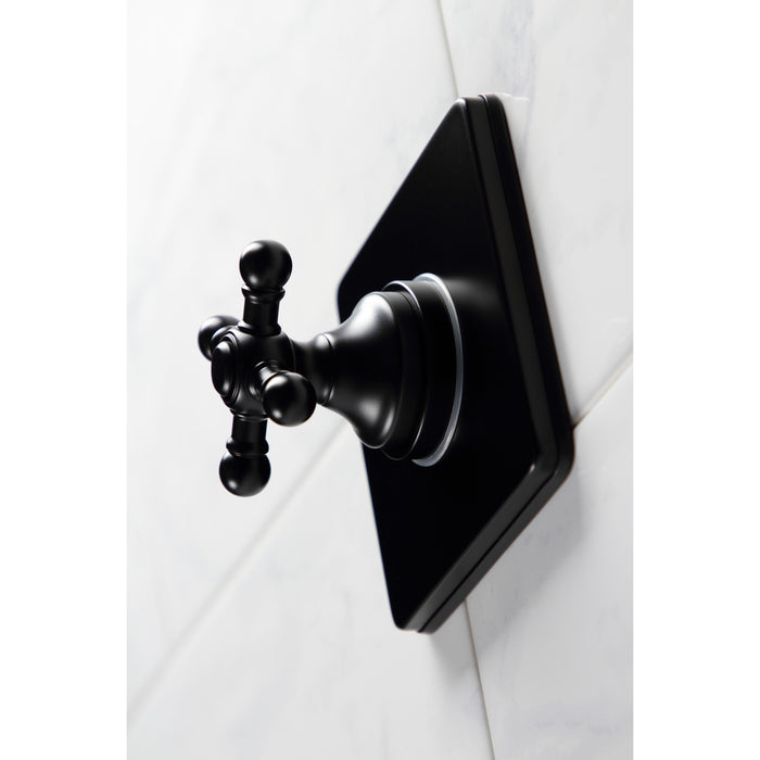 Kingston Heirloom KS3040BX - Metropolitan Single-Handle Three-Way Diverter Valve with Square Trim Kit, Matte Black