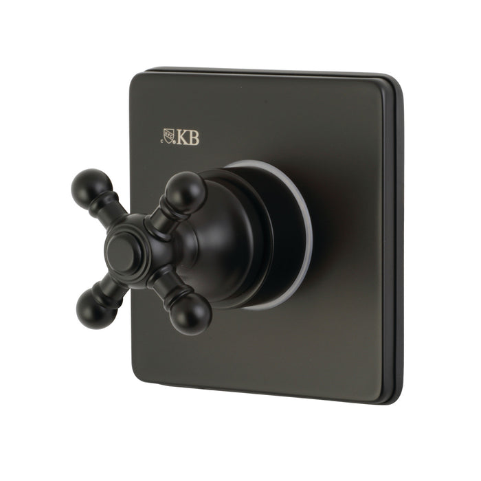 Kingston Heirloom KS3040BX - Metropolitan Single-Handle Three-Way Diverter Valve with Square Trim Kit, Matte Black