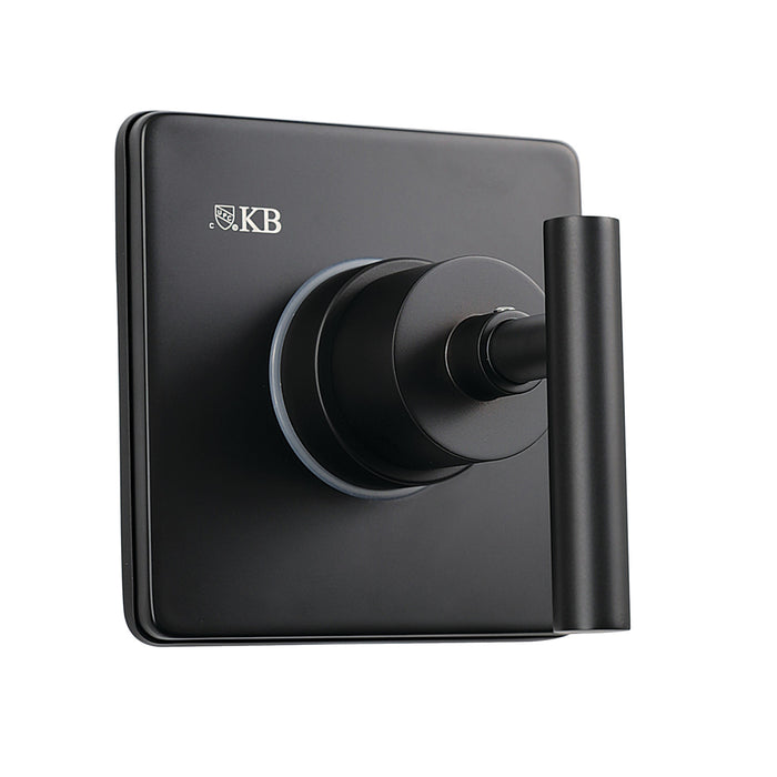 Kingston Sona KS3040CML - Manhattan Single-Handle Three-Way Diverter Valve with Square Trim Kit, Matte Black