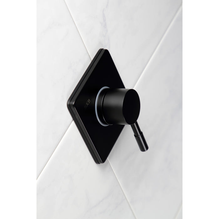 Kingston Sona KS3040DL - Concord Single-Handle Three-Way Diverter Valve with Square Trim Kit, Matte Black