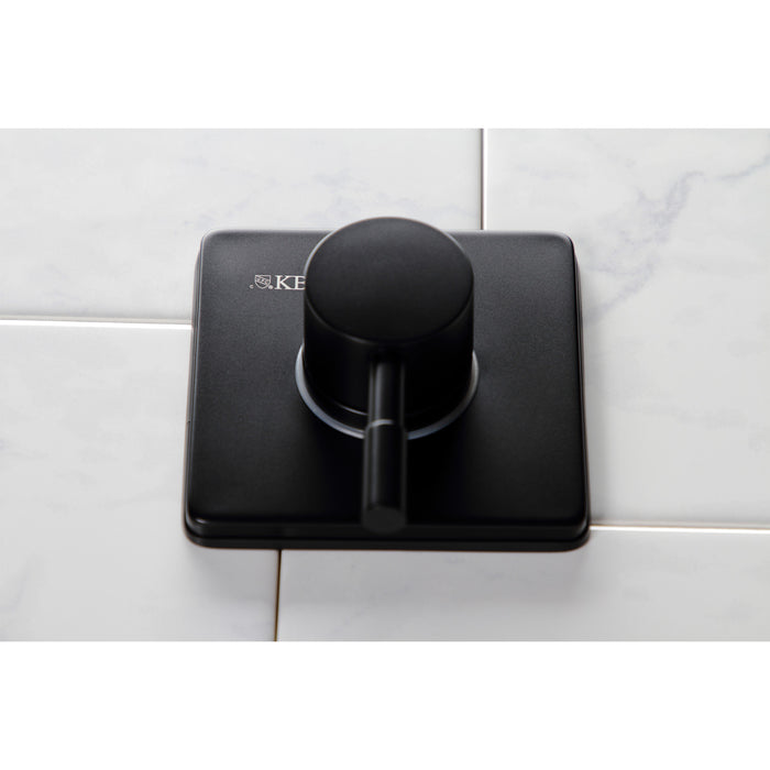 Kingston Sona KS3040DL - Concord Single-Handle Three-Way Diverter Valve with Square Trim Kit, Matte Black