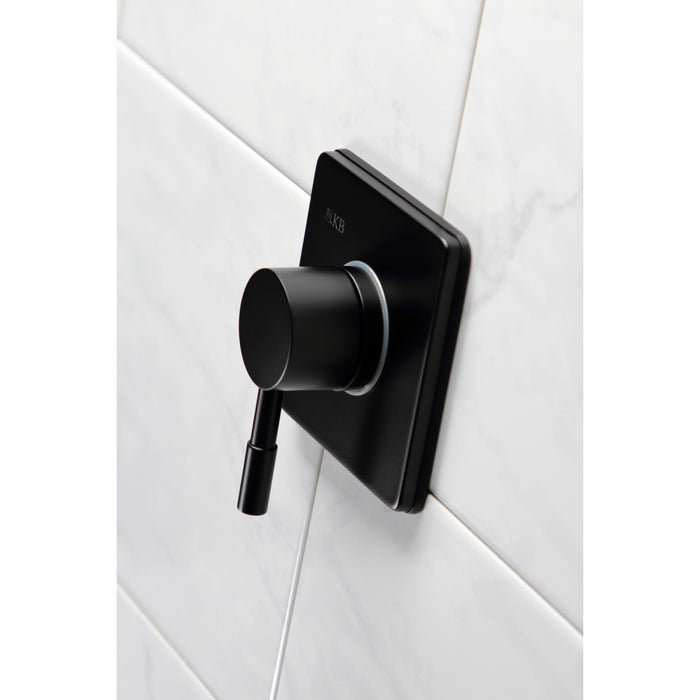 Kingston Sona KS3040DL - Concord Single-Handle Three-Way Diverter Valve with Square Trim Kit, Matte Black