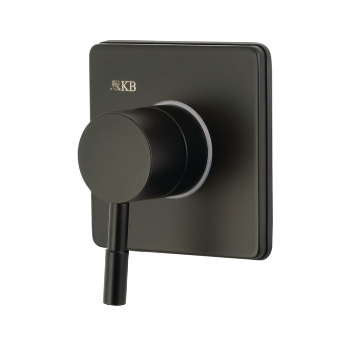 Kingston Sona KS3040DL - Concord Single-Handle Three-Way Diverter Valve with Square Trim Kit, Matte Black
