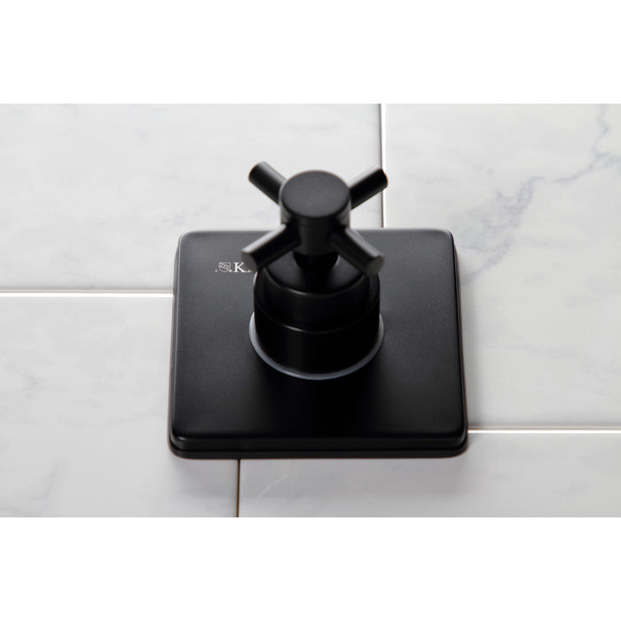 Kingston Sona KS3040DX - Concord Single-Handle Three-Way Diverter Valve with Square Trim Kit, Matte Black
