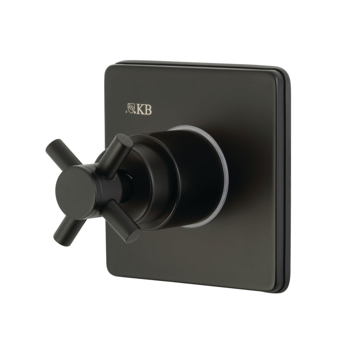 Kingston Sona KS3040DX - Concord Single-Handle Three-Way Diverter Valve with Square Trim Kit, Matte Black