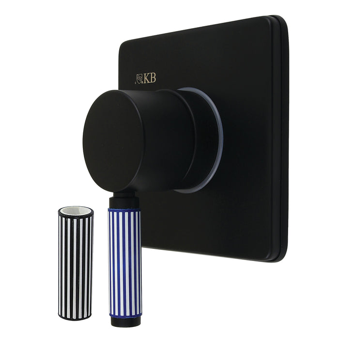 Kingston Sona KS3040KPS - Verona Single-Handle Three-Way Diverter Valve with Square Trim Kit, Matte Black