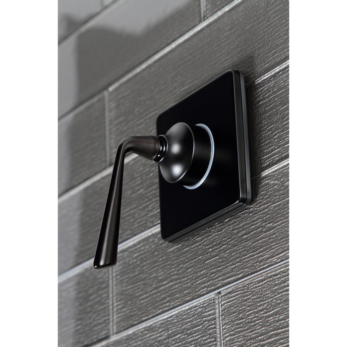 Kingston Tulare KS3040ZL - Silver Sage Single-Handle Three-Way Diverter Valve with Square Trim Kit, Matte Black