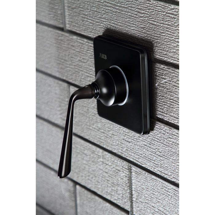 Kingston Tulare KS3040ZL - Silver Sage Single-Handle Three-Way Diverter Valve with Square Trim Kit, Matte Black