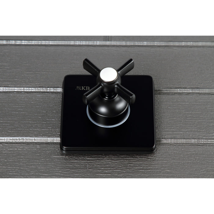 Kingston Tulare KS3040ZX - Millennium Single-Handle Three-Way Diverter Valve with Square Trim Kit, Matte Black
