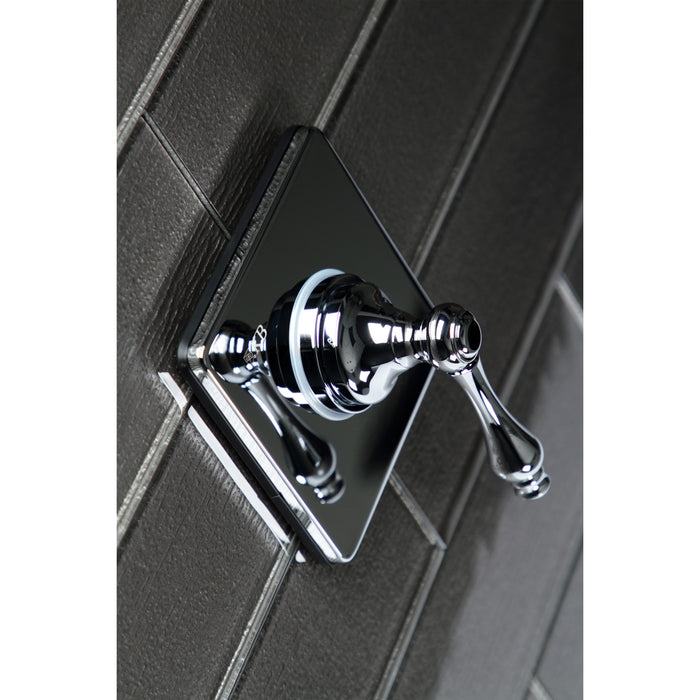 Kingston Heirloom KS3041AL - Restoration Single-Handle Three-Way Diverter Valve with Square Trim Kit, Polished Chrome
