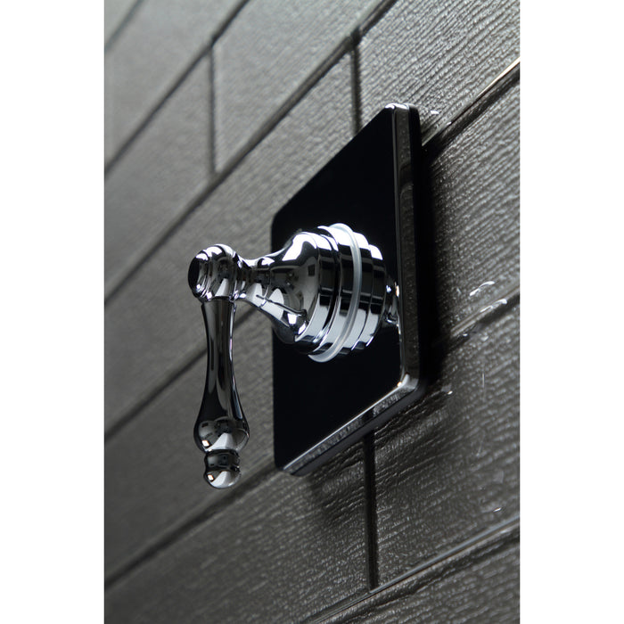 Kingston Heirloom KS3041AL - Restoration Single-Handle Three-Way Diverter Valve with Square Trim Kit, Polished Chrome
