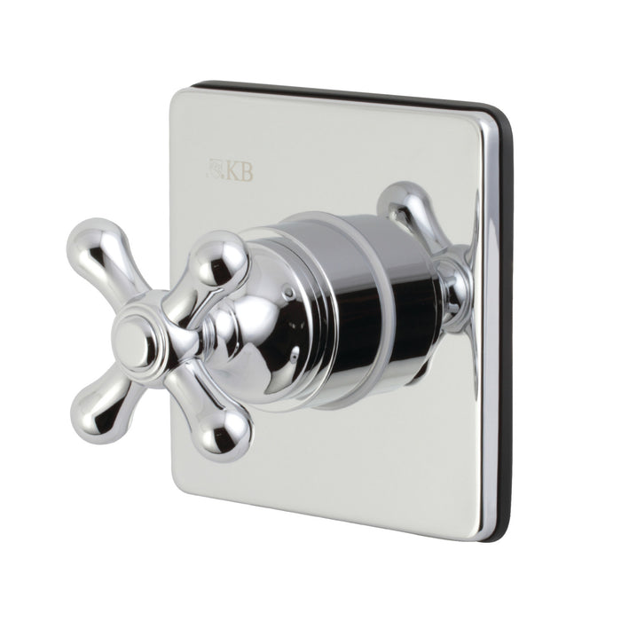Kingston Heirloom KS3041AX - Restoration Single-Handle Three-Way Diverter Valve with Square Trim Kit, Polished Chrome