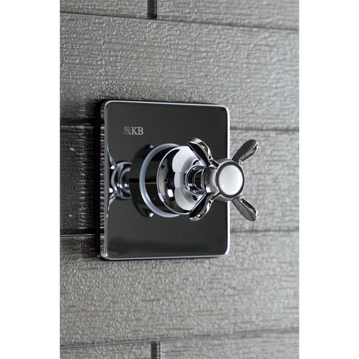 Kingston Tulare KS3041BEX - Essex Single-Handle Three-Way Diverter Valve with Square Trim Kit, Polished Chrome