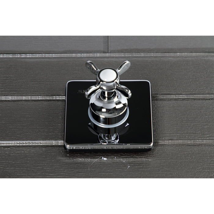 Kingston Tulare KS3041BEX - Essex Single-Handle Three-Way Diverter Valve with Square Trim Kit, Polished Chrome